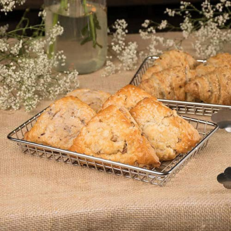 G.E.T. 4-835809 Metal Rectangular Wire Serving Tray Stainless Steel Wire Baskets