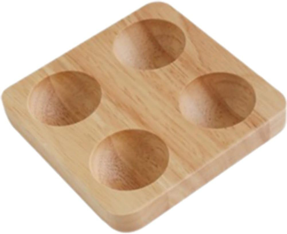 4 Grid Egg Holder Wooden Egg Tray Holder Rustic Egg Tray Storage Organizer Egg S