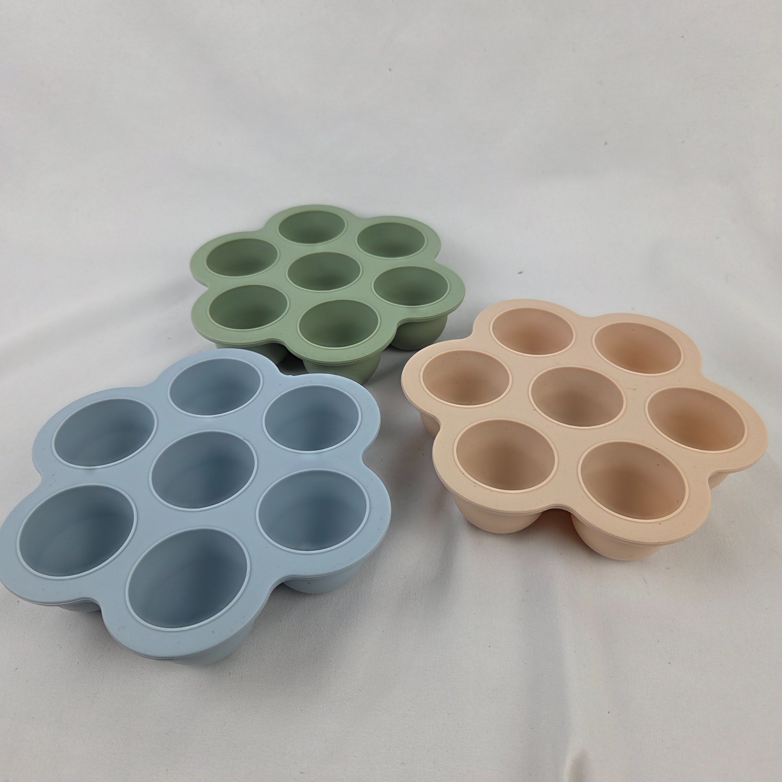 3 Pack Baby Food Freezer Tray, Silicone Baby Food Storage w/o Lids