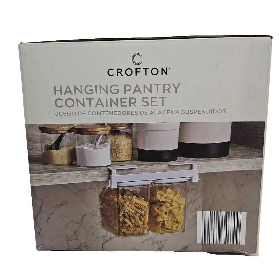 CROFTON HANGING PANTRY CONTAINER SET OF 2 NEW