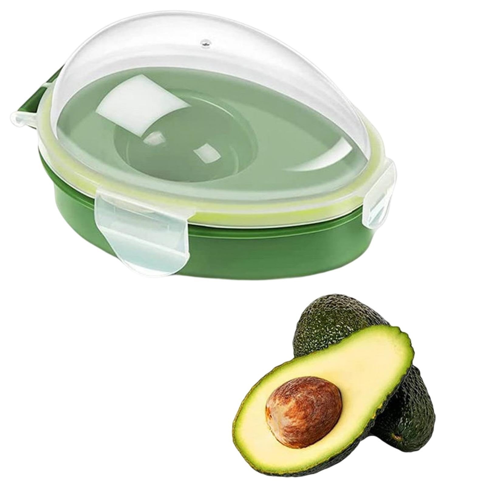 Qirvaten Avocado Saver Holder Food Crisper 6.02 x 4.33 x 3.15 inches, green
