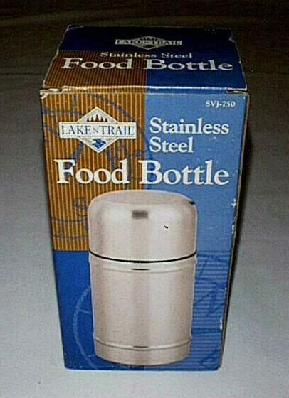 LAKE N TRAIL Stainless Steel 24 oz Vacuum Insulated Wide Mouth Bottle NEW in Box