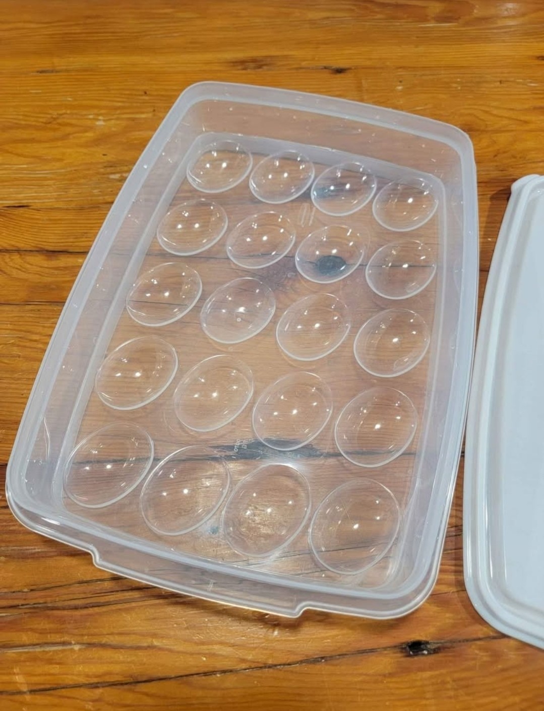 Rubbermaid Servin’ Saver Container #0070 #7 White Lid Deviled Egg Keeper USA