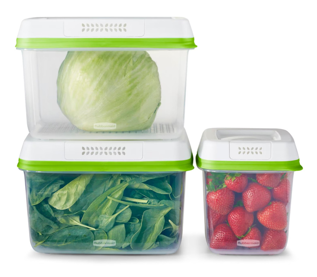 Rubbermaid FreshWorks Produce Saver, 6 Piece set of Medium