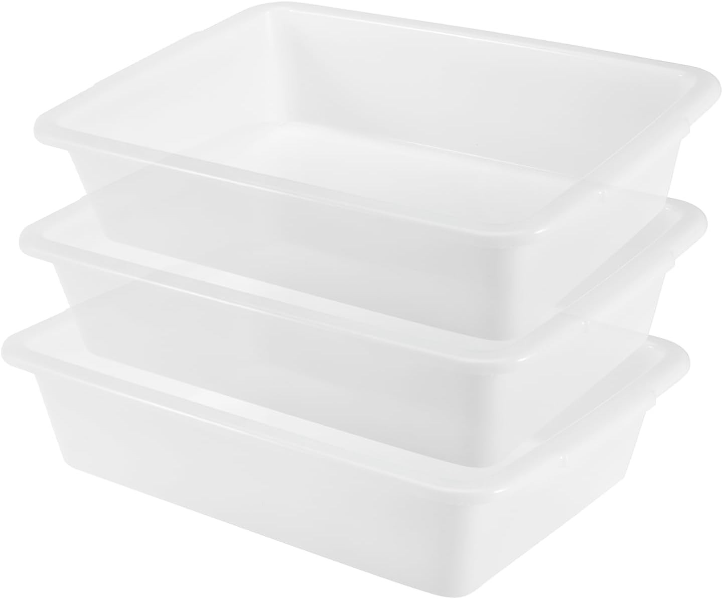 3x Plastic Lab Trays Kitchen Serving Tray Multi-Purpose Lab Storage Sterilizing