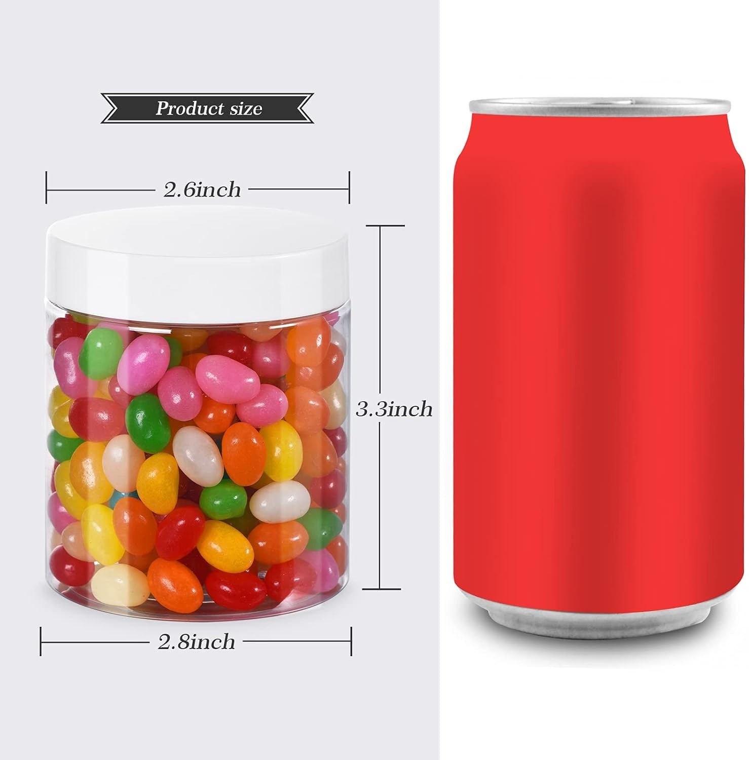 8oz Plastic Storage Jars with Lids – 30 Pack, Food, Body Butter & Cake Use
