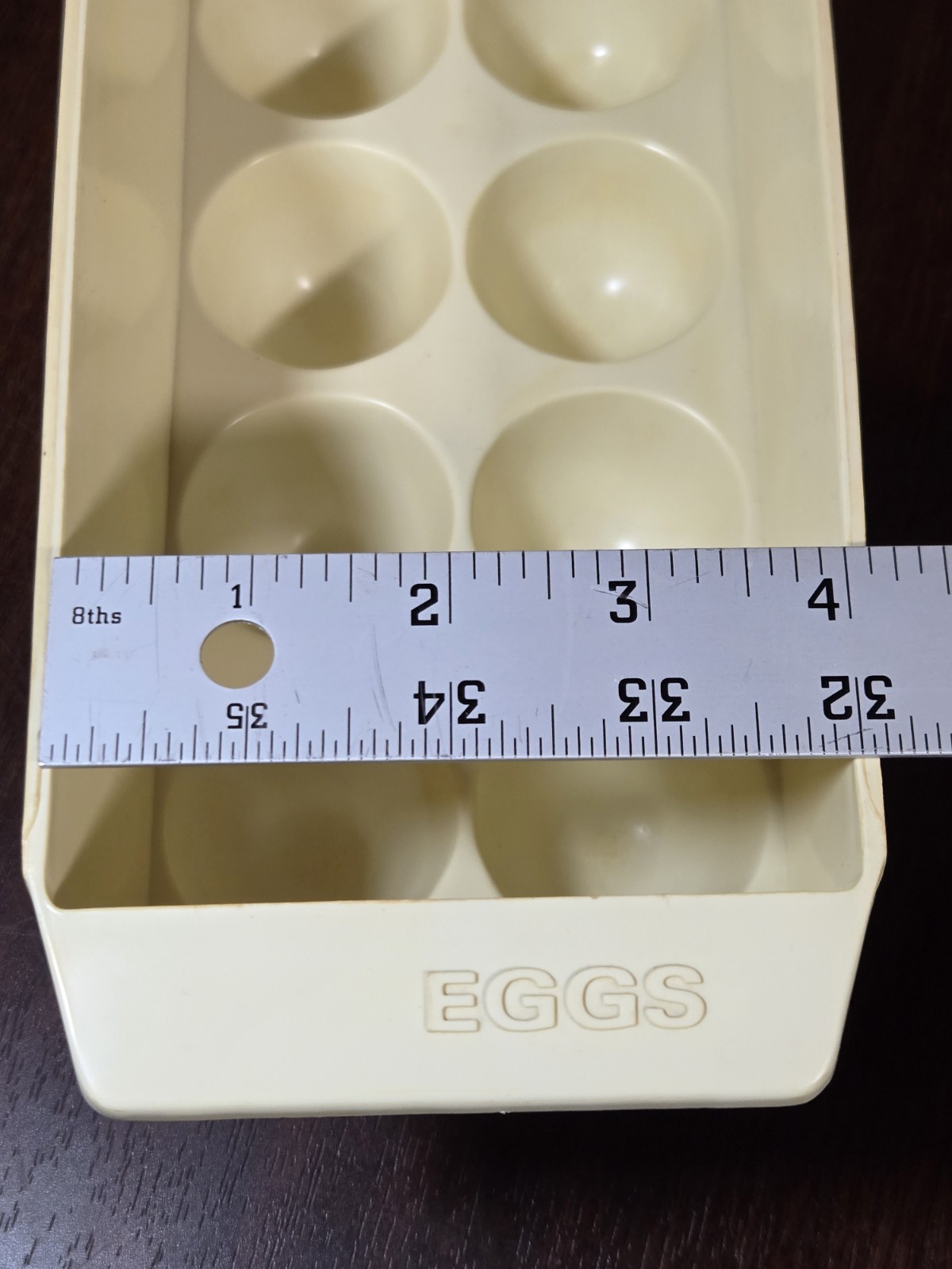 Vintage MCM Harvest Gold Refrigerator Egg Holder Tray 12 Egg Storage Bin