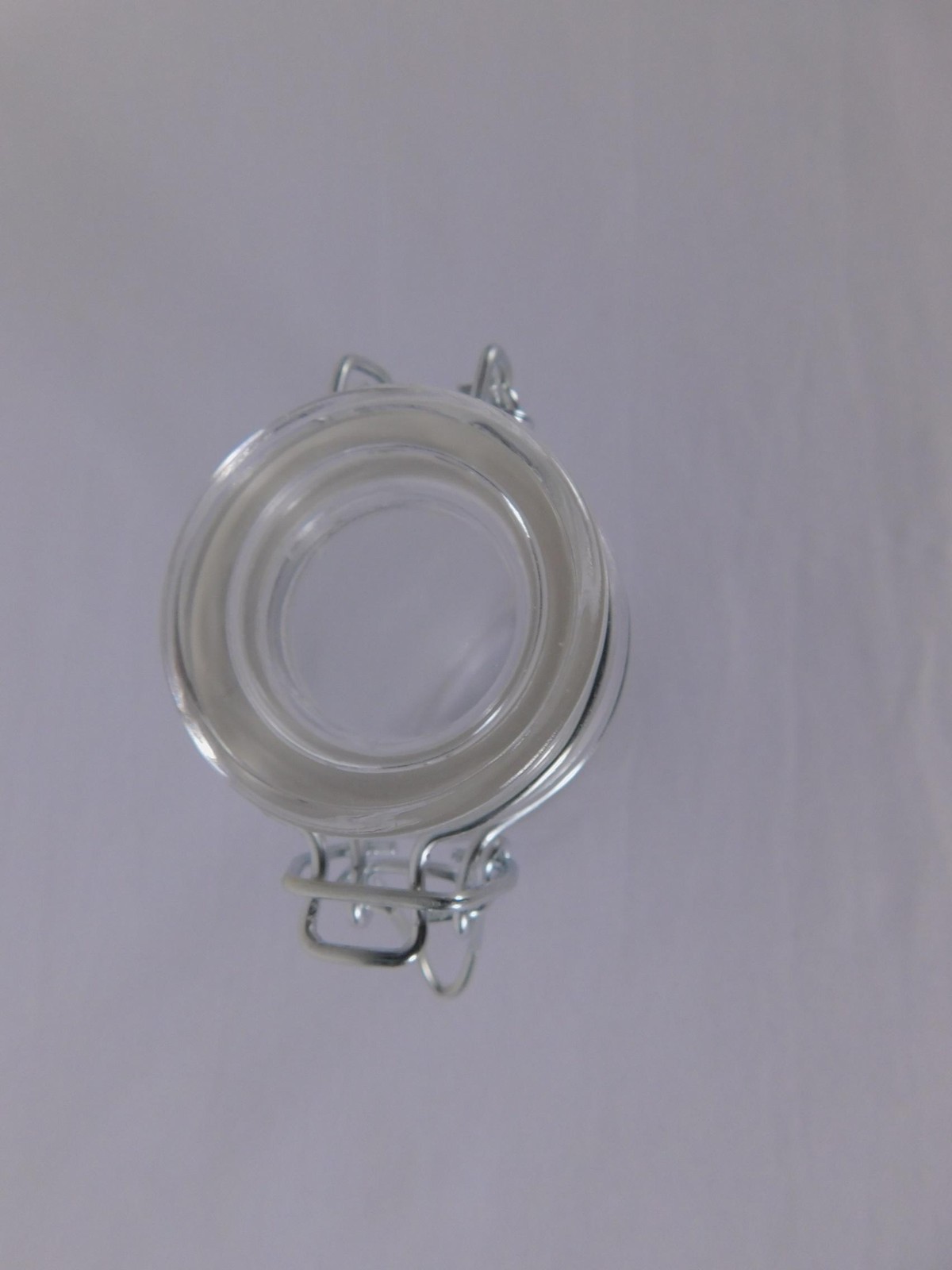 Clear Glass Airtight Storage Jar With Snap Lid 7 Oz Cylinder Reusable Modern