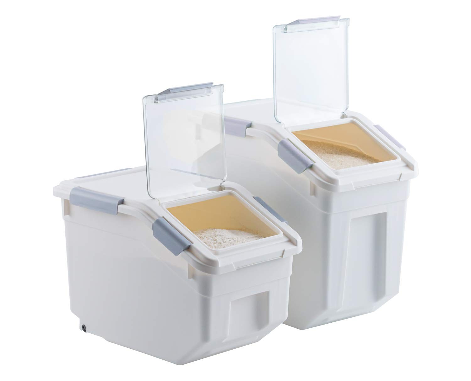 2 Pack Airtight Flour Storage Container With Scoop,Dry Food, Sugar, Baking Su…