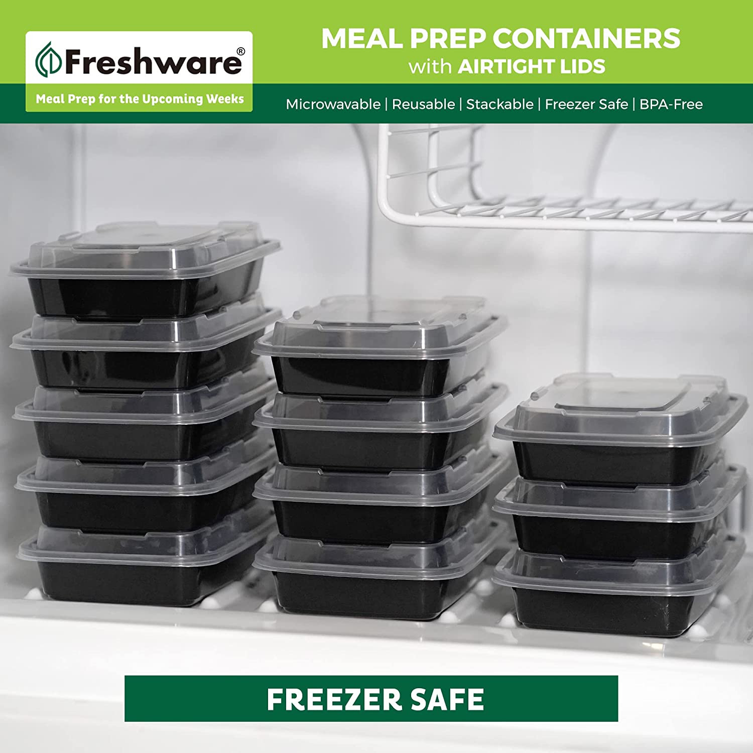 Meal Prep Containers [50 Pack] 1 Compartment with Lids, Food Storage Containe…