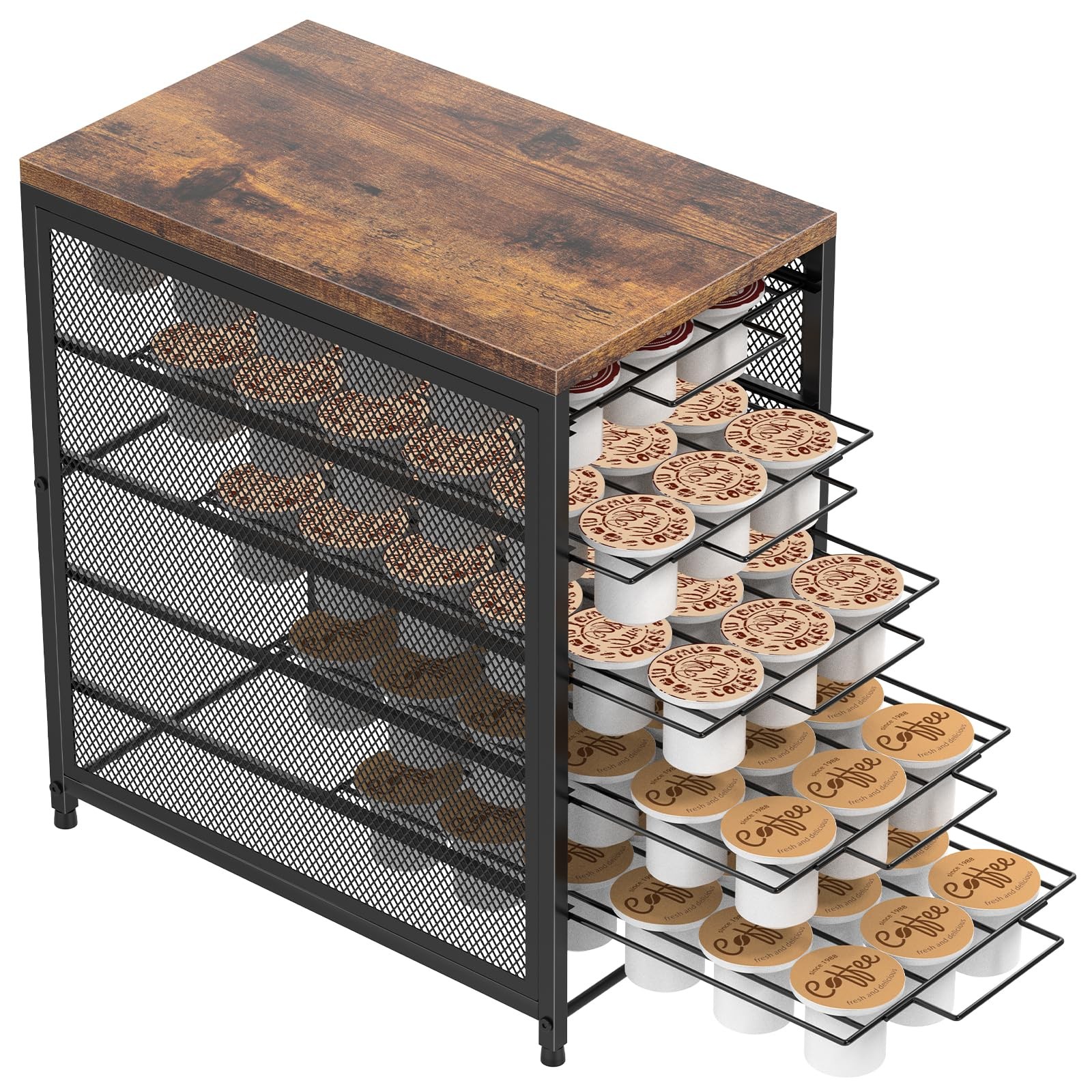 NANANARDOSO Coffee Pod Holder for Counter, 5 Tier – 90 Pack, Black-90