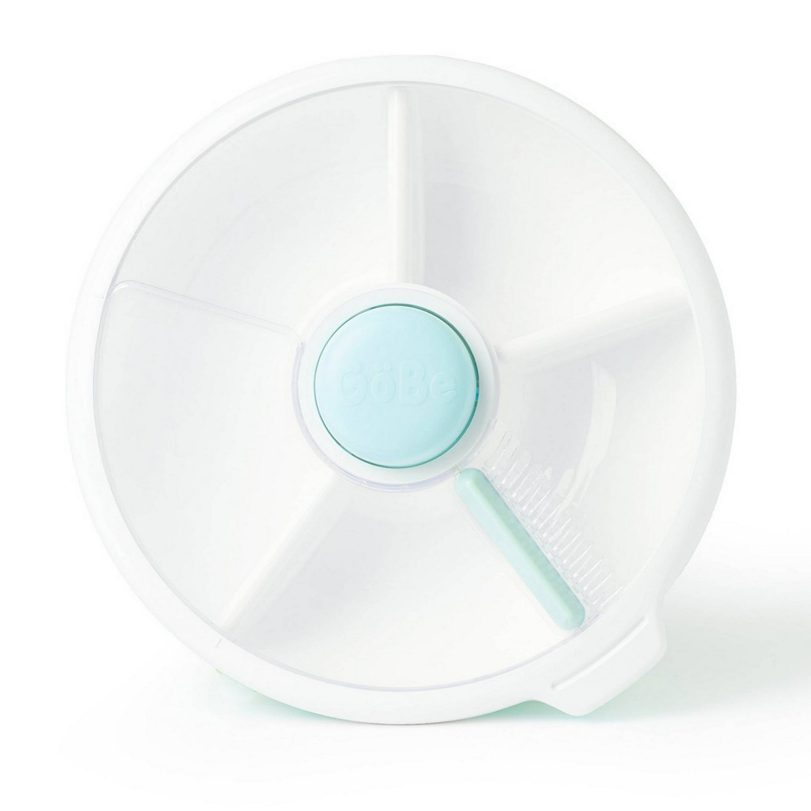 GOBE KIDS’ LARGE SNACK SPINNER SLIDE LUNCH FOOD STORAGE CONTAINER – MACARON BLUE