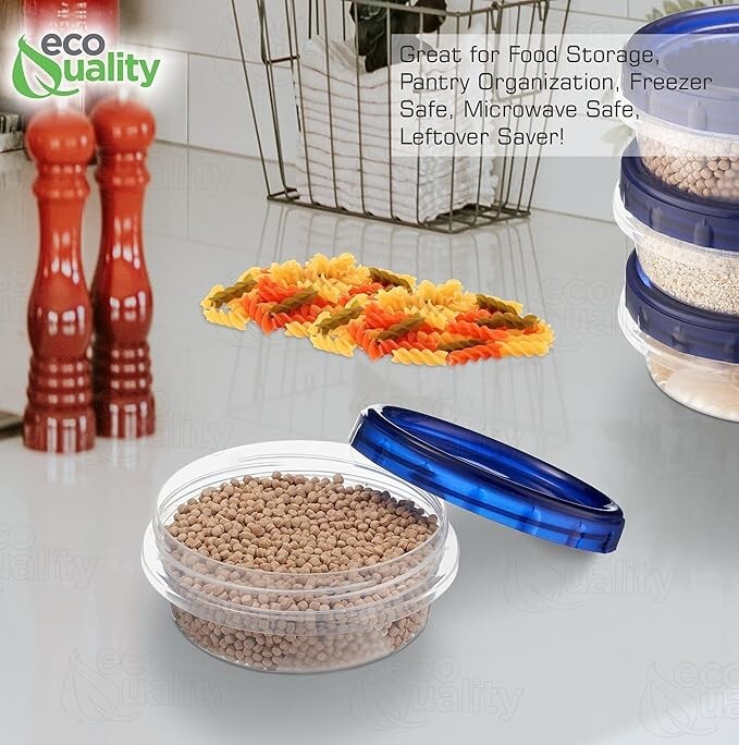 8oz Twist Top Storage Containers – Airtight Plastic Food Storage Canisters 192pc
