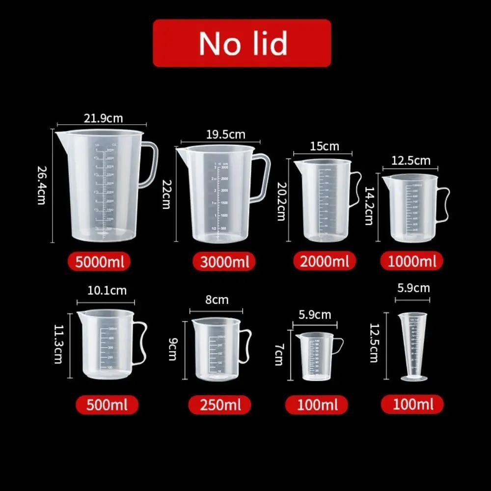 Food Grade Plastic Measuring Cup with Handle & Scale | 100/1000ml | Lab Kitchen