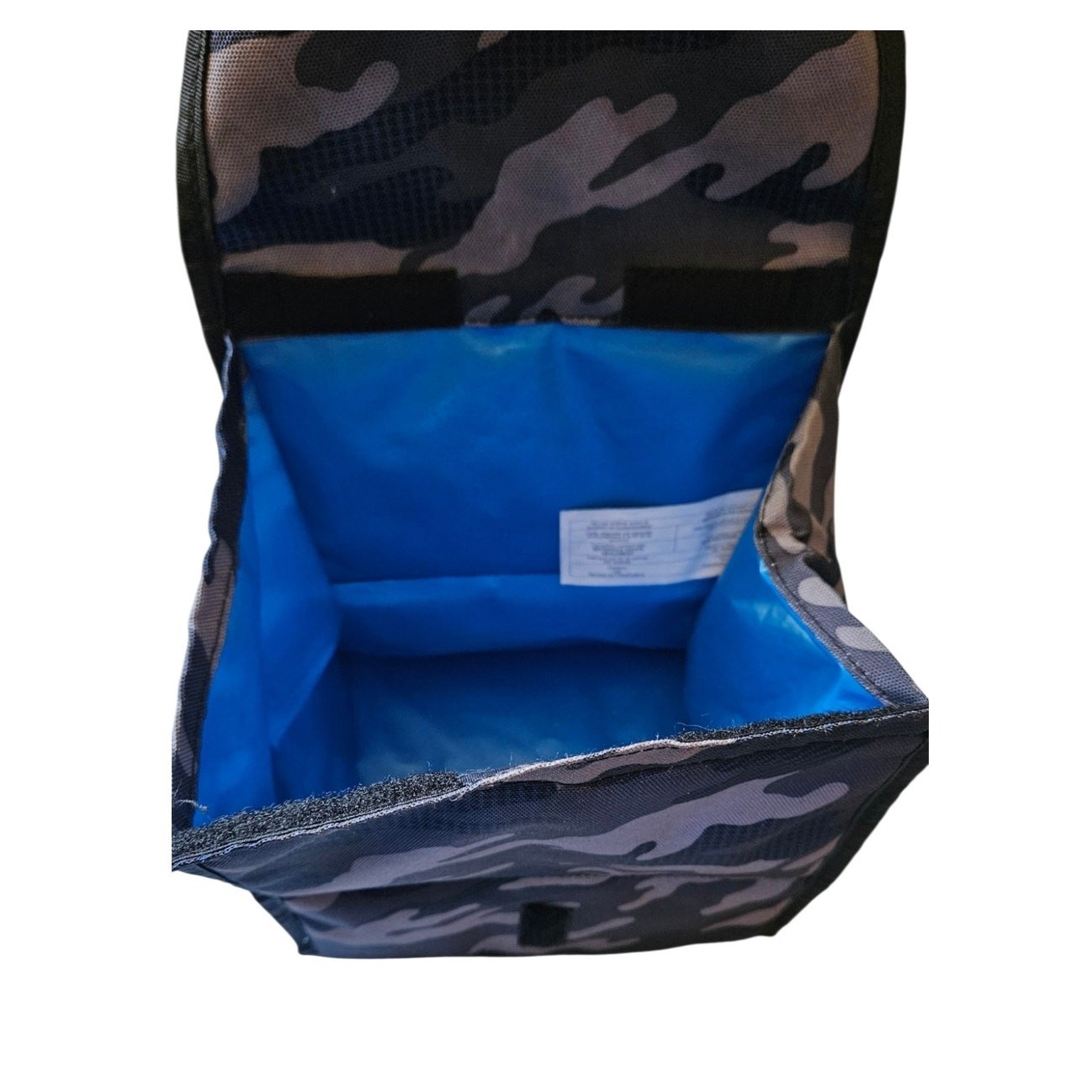 PackIt Freezable Foldable Lunch Bag Blue Camo Built-In Ice Pack