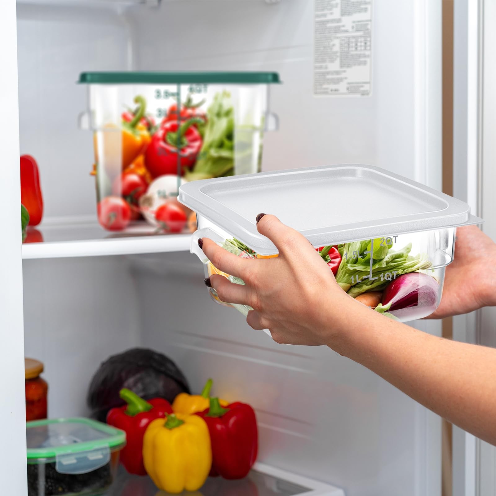 Tioncy 6 Pcs Food Storage Container with Lids Set 2 as shown in the picture