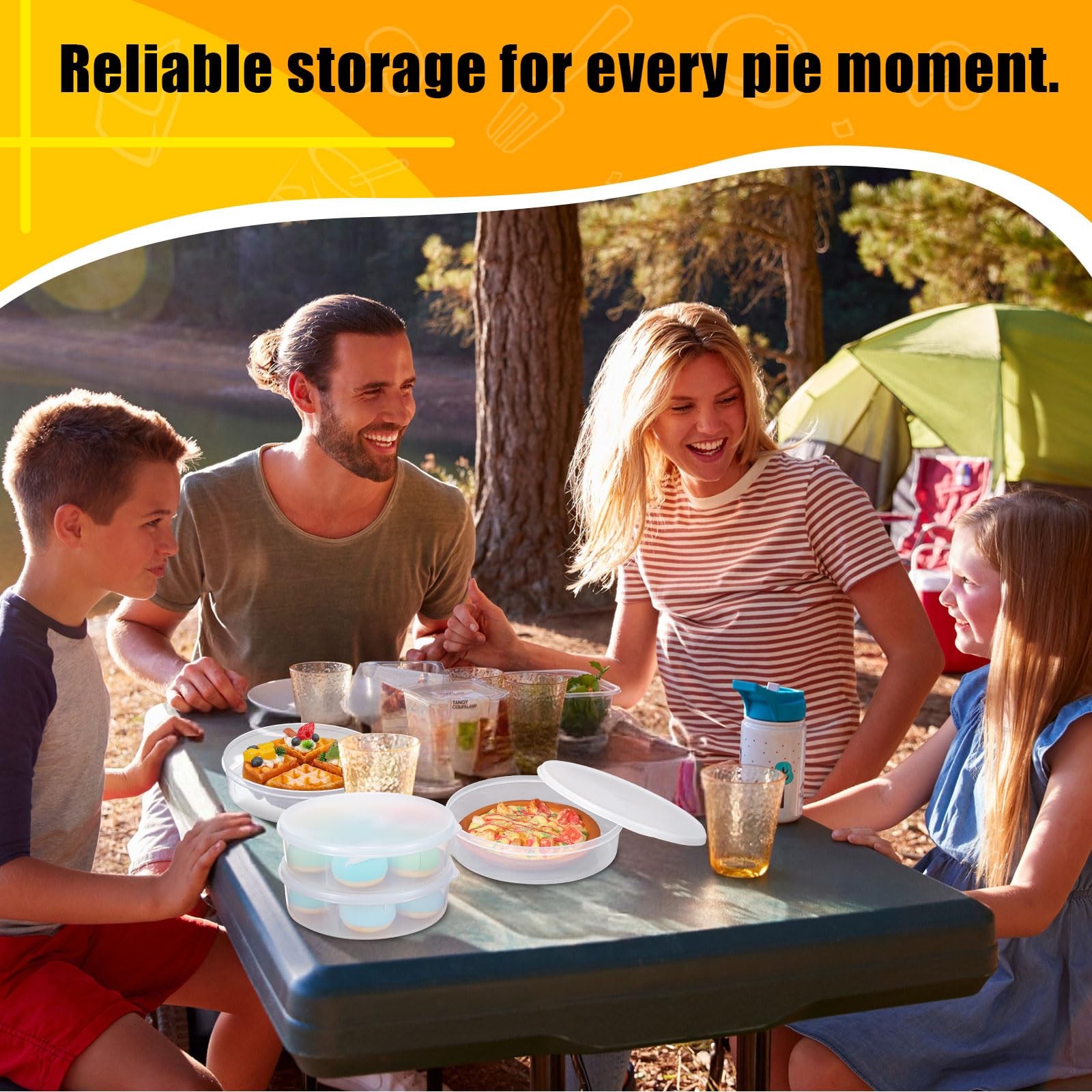 Colingmill 5 Pcs Plastic Deli Food Storage Containers with Lids clear