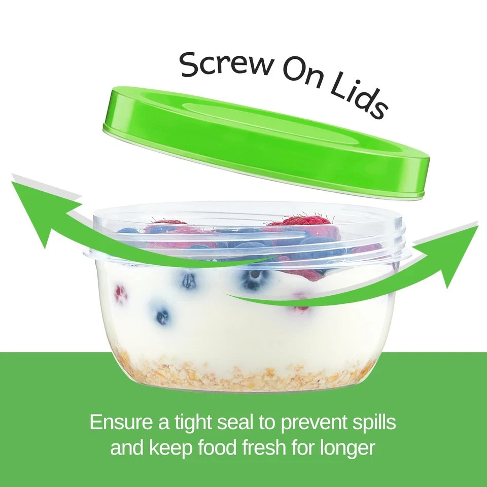 5 oz Small Freezer Storage Containers with Screw Lids, 12 Pack Reusable Plast…