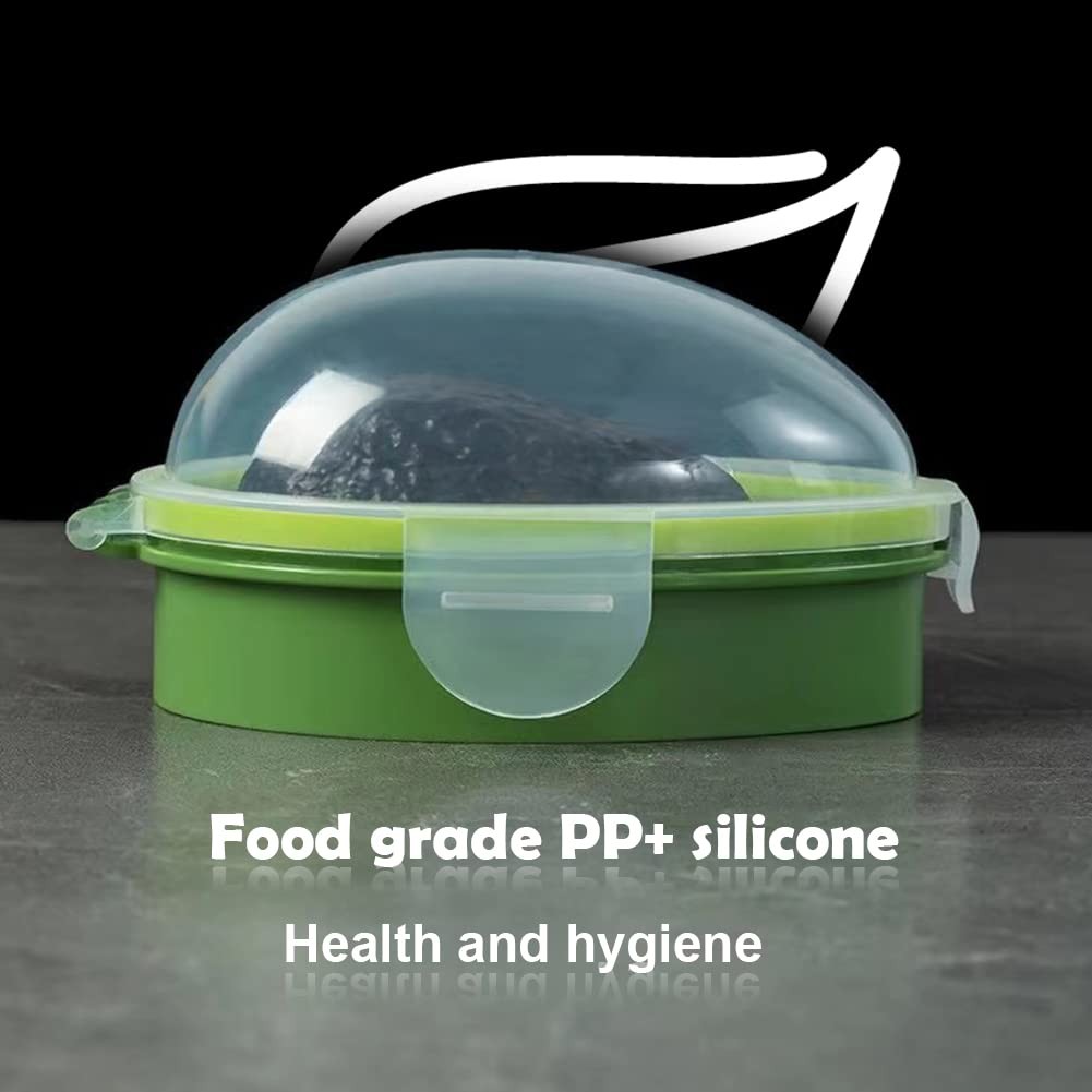 Qirvaten Avocado Saver Holder Food Crisper 6.02 x 4.33 x 3.15 inches, green