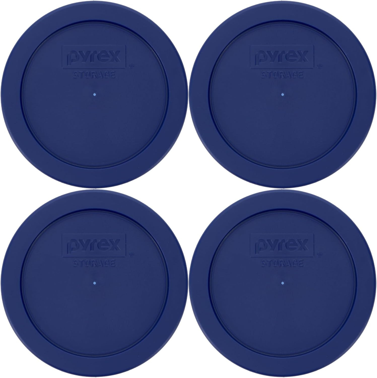 Pyrex 7200-PC 2-Cup Blue Food Storage Replacement Lid (4-Pack) – Made in USA