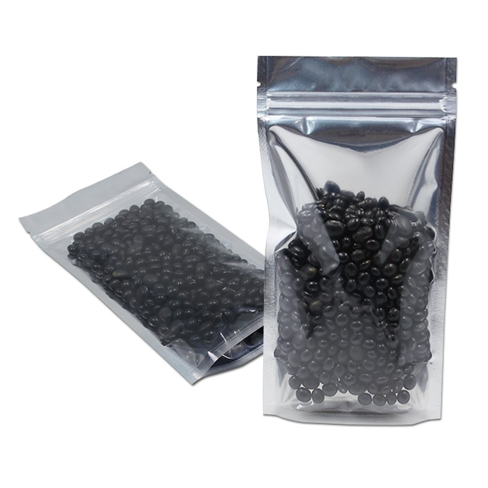 1000 Pieces Stand Up Clear for Zip Resealable Aluminum Lock Mylar Foil Plasti…