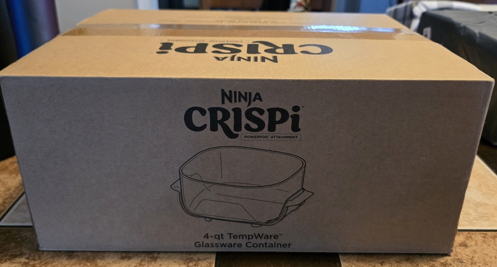 Ninja 4-QT Cleancrisp Glassware Container with Storage Lid, FN101 & AS101 Crispi