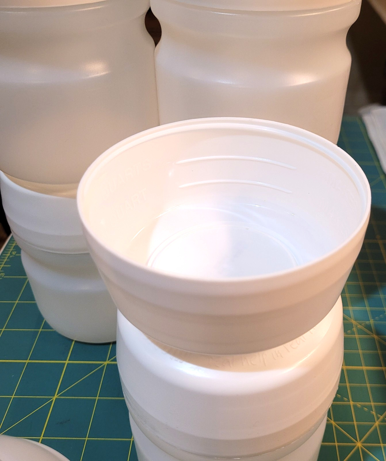 8X24 oz Storage Containers Screw Top Lids Gr8 4 Protein Powder Measurable Lids