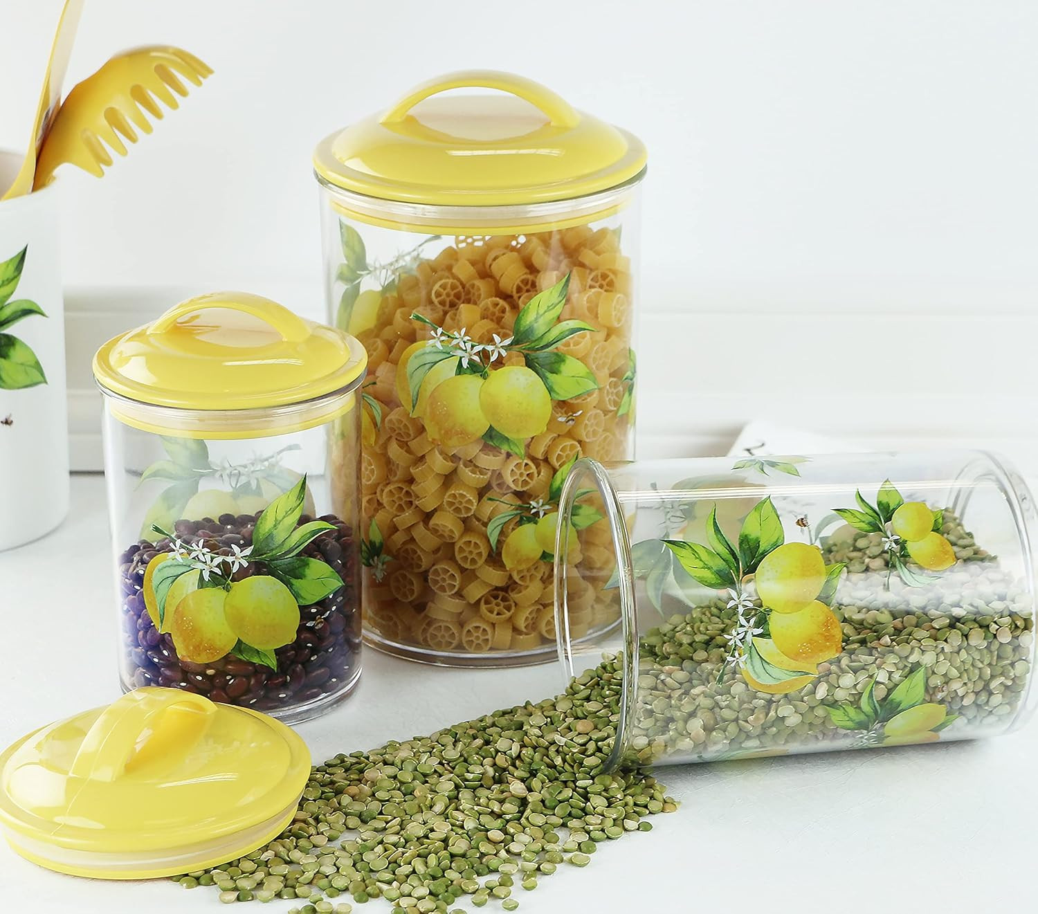 Food Storage Containers, BPA Free Airtight Canisters for Cereal, Pasta, Sugar, C