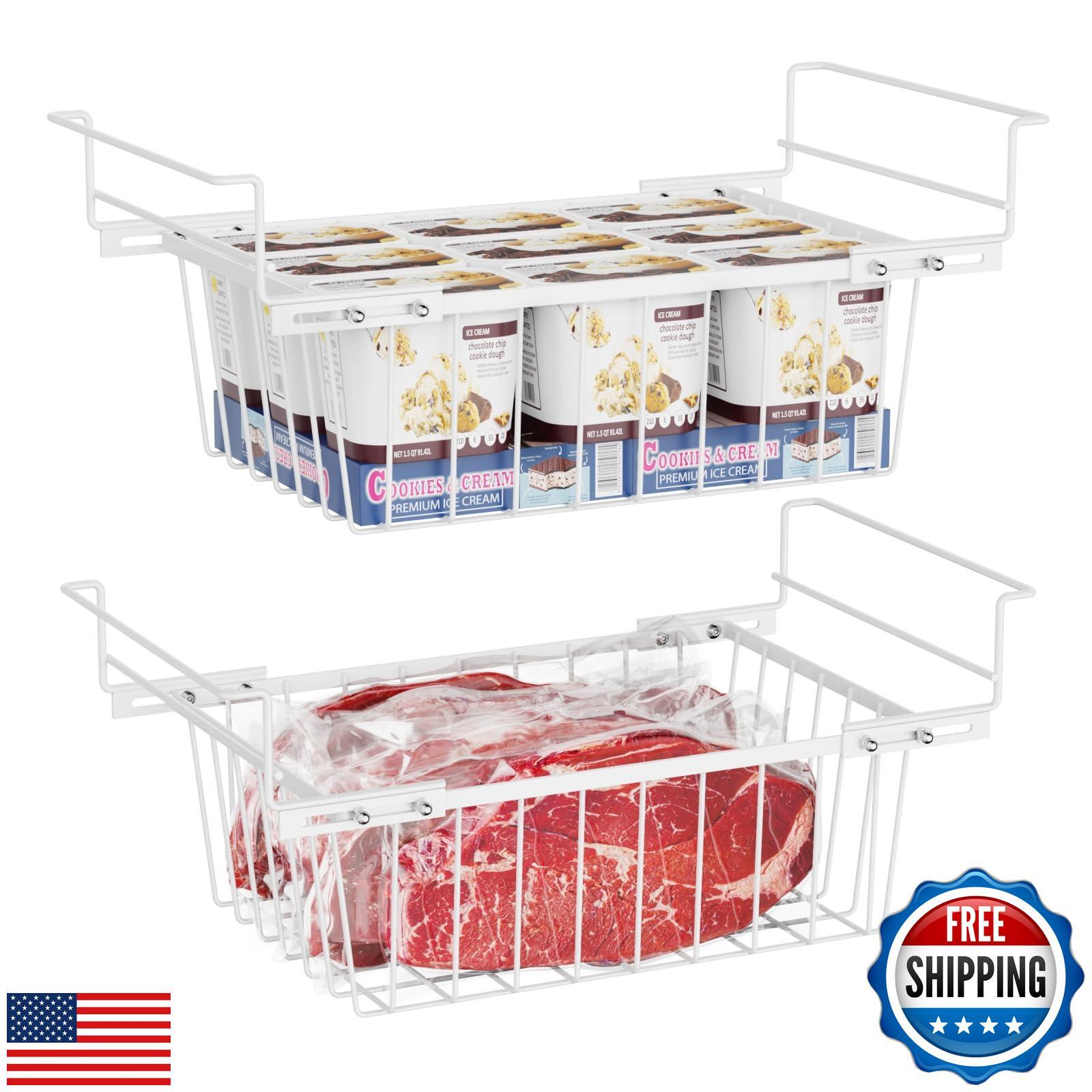 iSPECLE Chest Freezer Organizer – 15.2″ ~ 17.5″ Freezer Organizer Bins, Fit 5