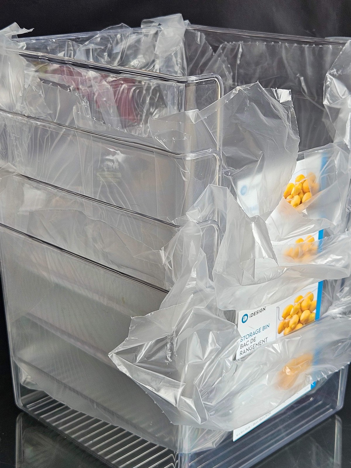 iDesign Open-Front Storage Bins – Set of 4