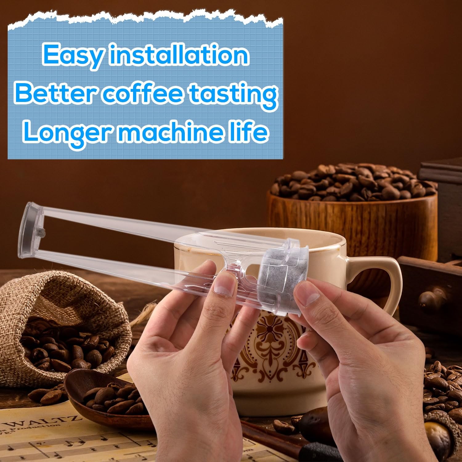 Filter Replacement Starter Kit for Keurig 2.0 Brewers, M, white, transparent