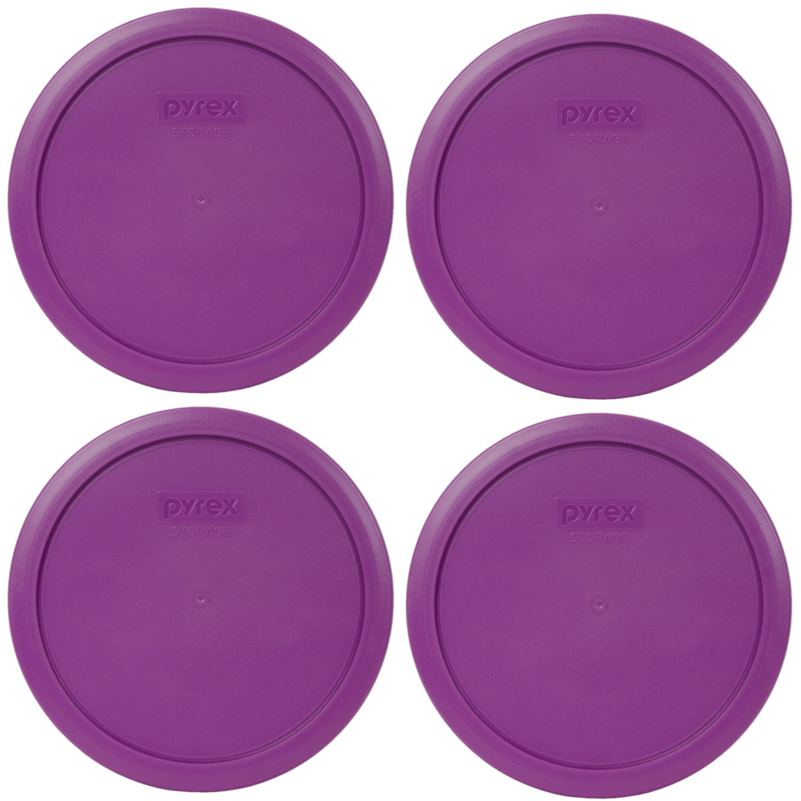 Pyrex 7402-PC Thistle Purple Round Plastic Replacement Lid Cover (4-Pack)