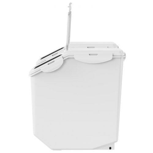 Ingredient Storage Bin 2 x 15L Dispenser Bin with 2 Measuring Cups