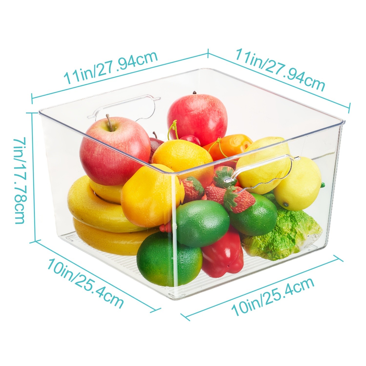 4/8 Pack Refrigerator Replacement Storage Box, 11 Inchx11 Inch Square Containers