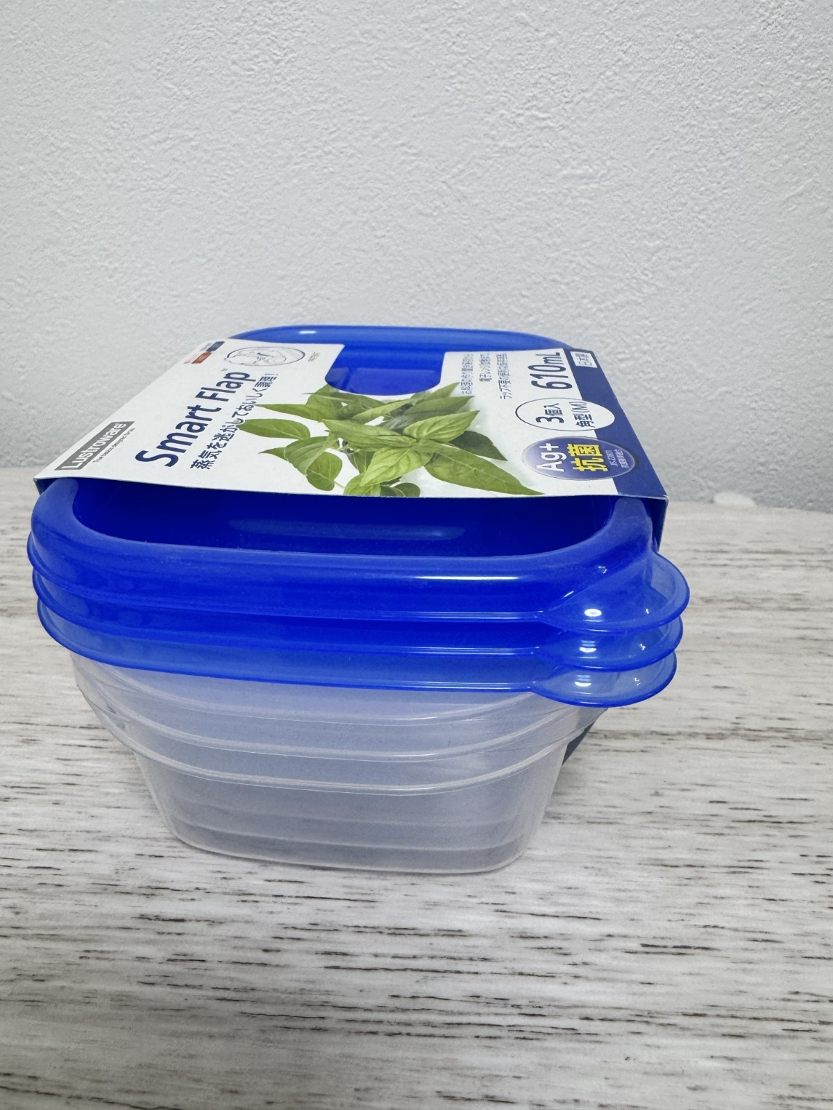 Lustroware Smart Flap Food Storage Containers 610mL x3 Set Made in Japan