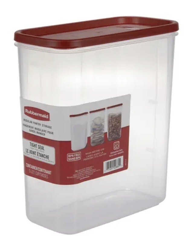 Rubbermaid 2168228 Racer Red 21 Cup Dry Food Storage Containers – Pack of 3