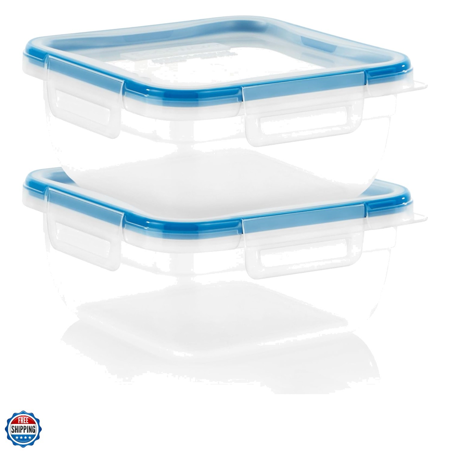 Plastic Total Solution 2-Pack 5.5-Cup Food Storage Containers Set, Leakproof …