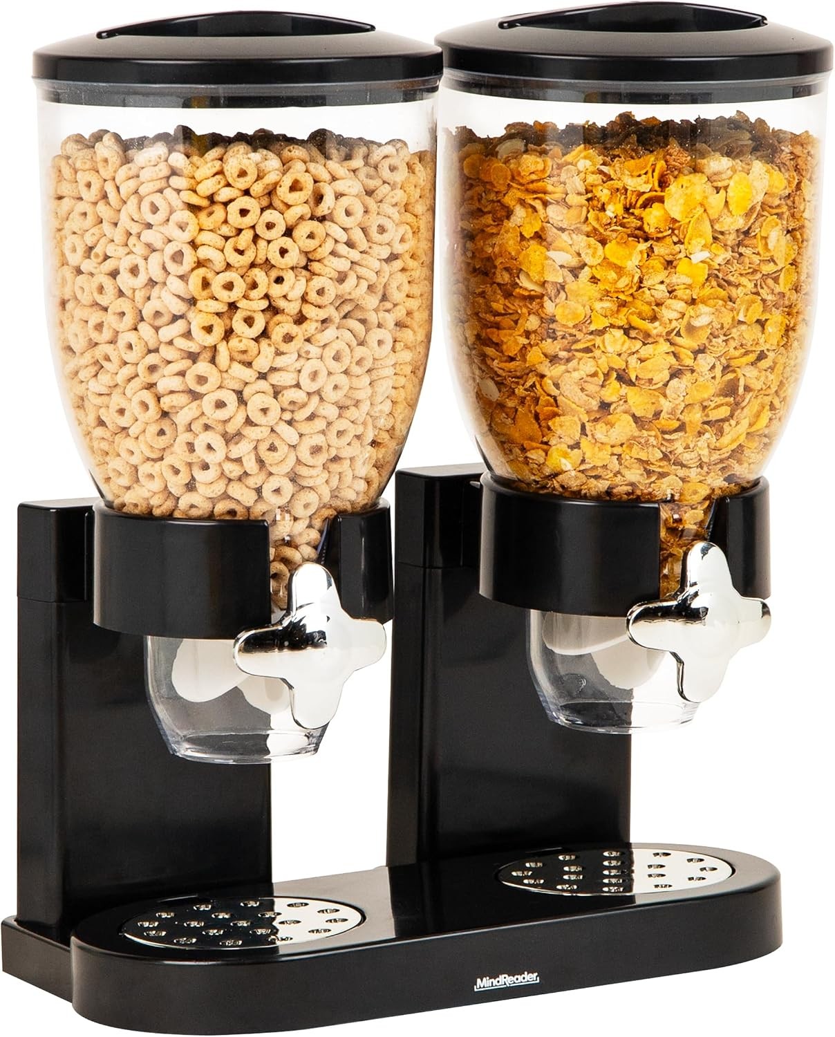 Double Dry Food Dispenser 2 x 3.5L Countertop Containers Cereal Granola Candy