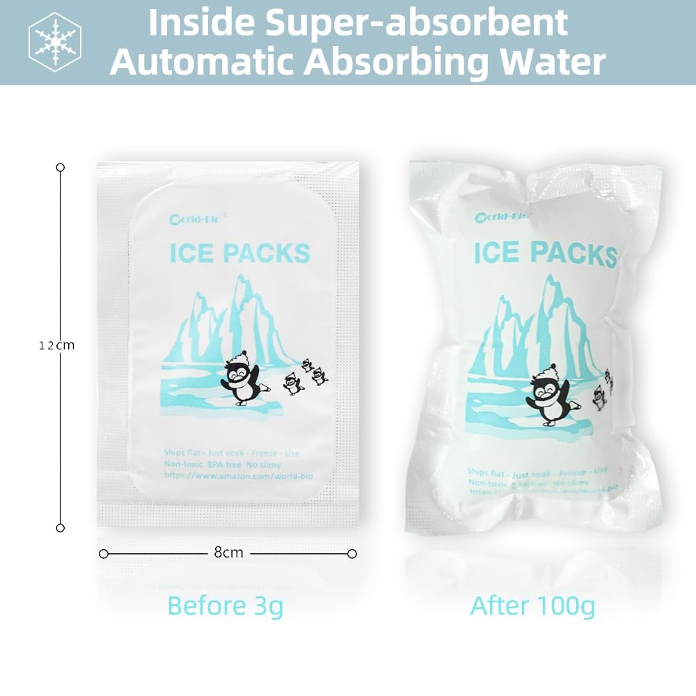 Small Dry Ice Packs Cold Packs for Frozen Food, 48 Packs Bulk Dry Ice Sheets …