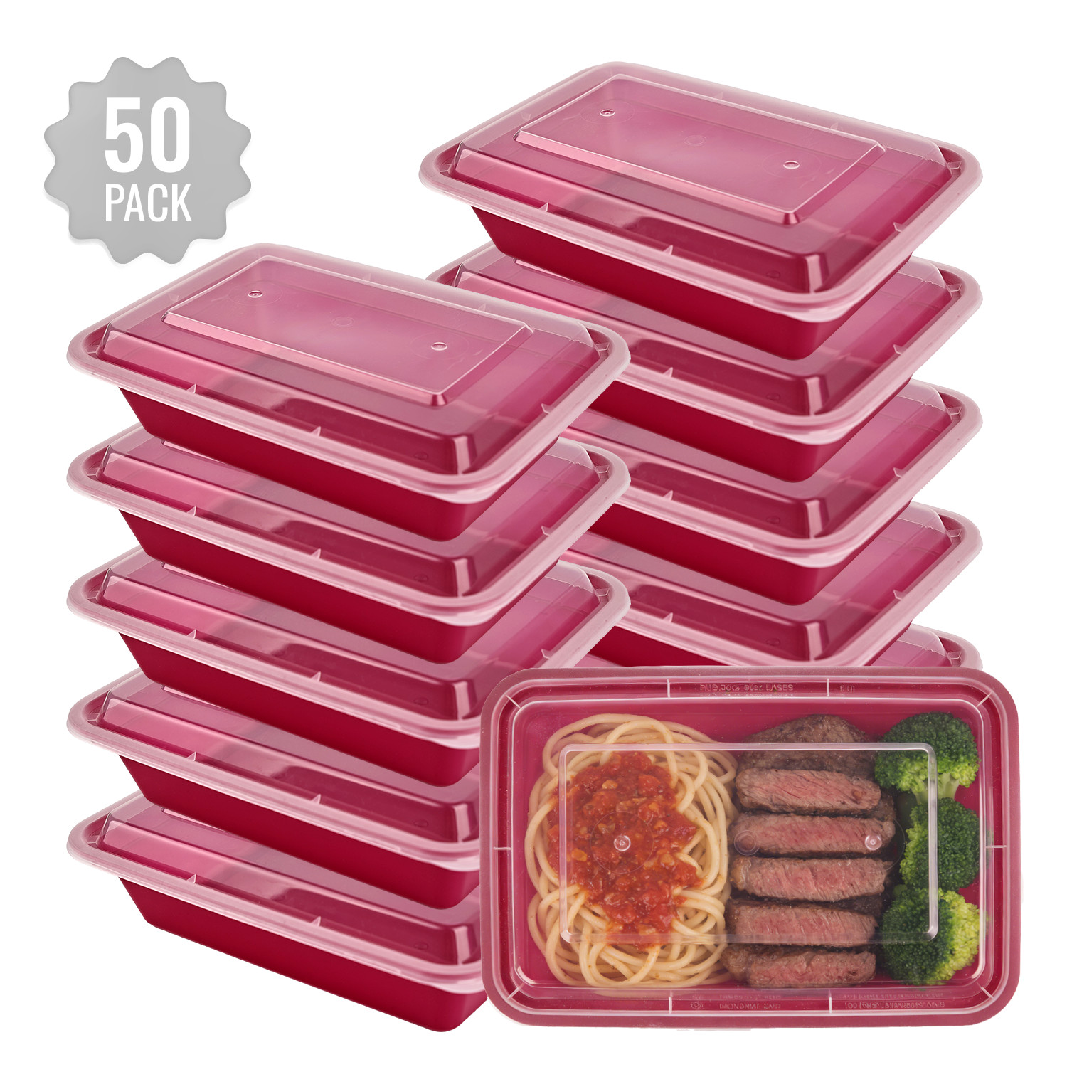 38 oz Food Storage Boxes Meal Containers BPA Free Microwavable Dishwasher Safe