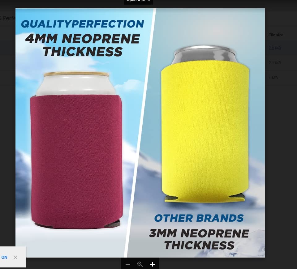 Qualityperfection Can Cooler Sleeves 12 Unit Neoprene Blank Beer Coolers Thick
