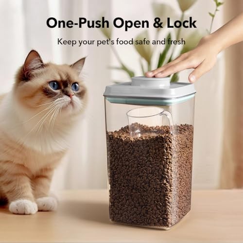 Dog Food Storage Container with 130ml Scoop – 4L/4.2qt Airtight Dog Food 4.2Qt