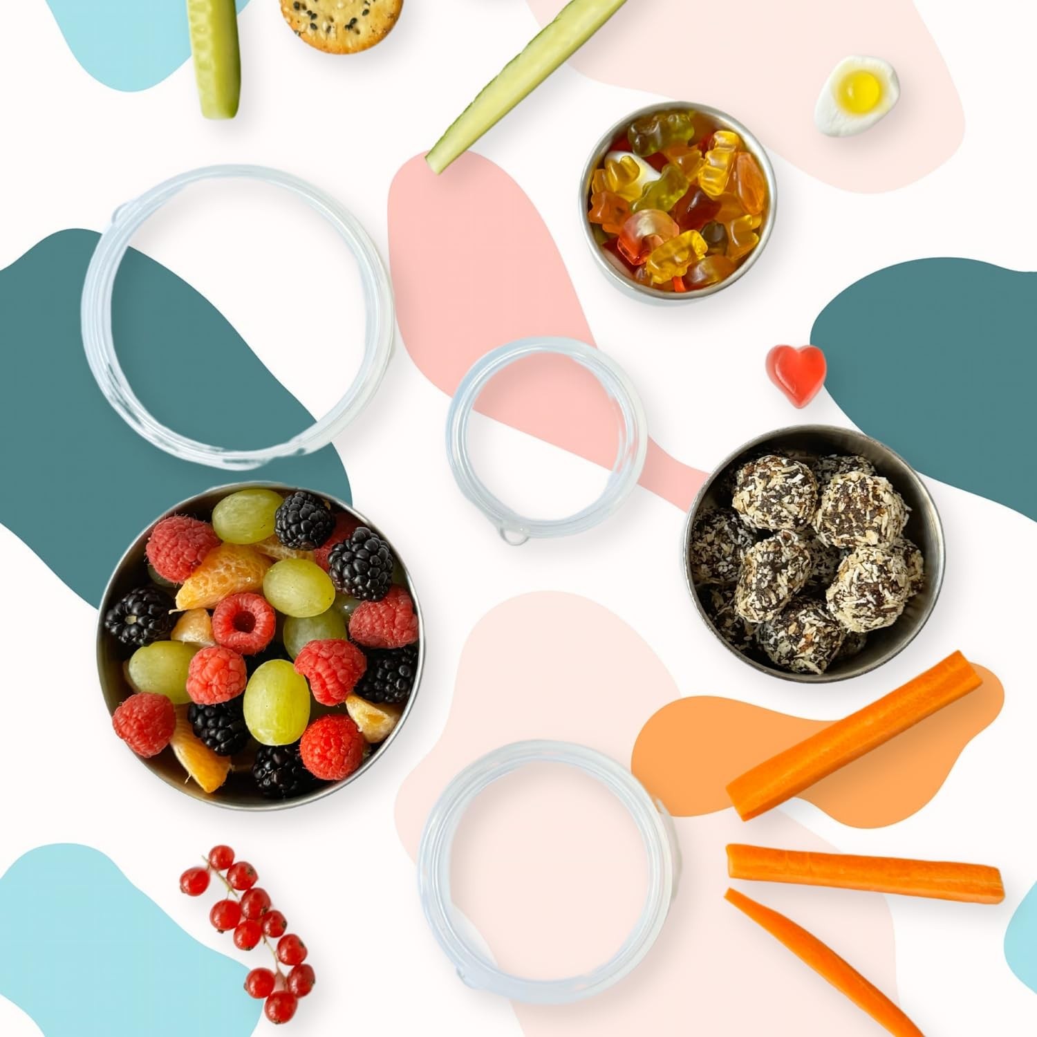 Kids Snack Containers for School [12oz/ 7oz/ 3oz] – Stainless Steel Lunch Con…