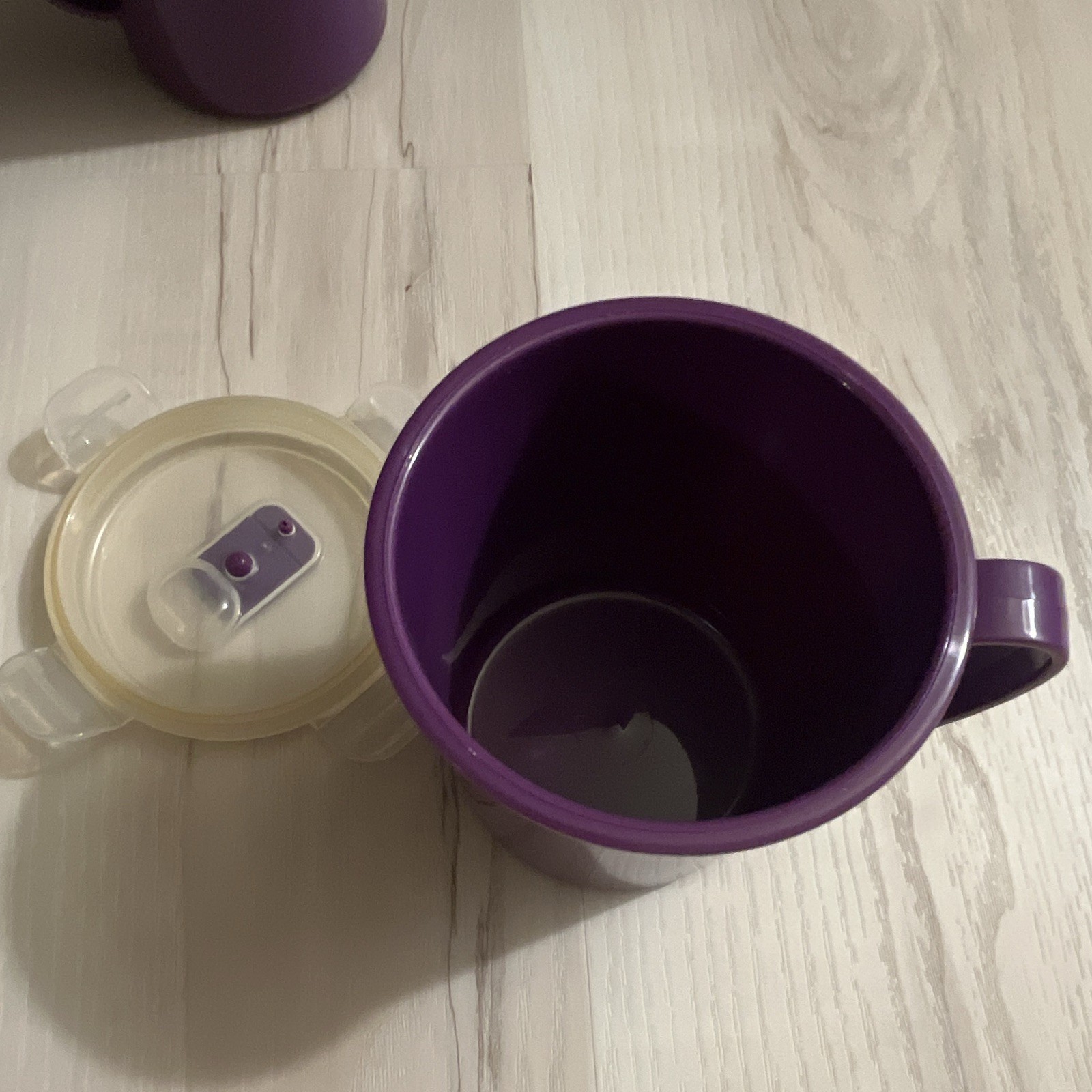 3pc Purple/Clear Plastic Round Bowl Set, Snap Airtight Vented Lids