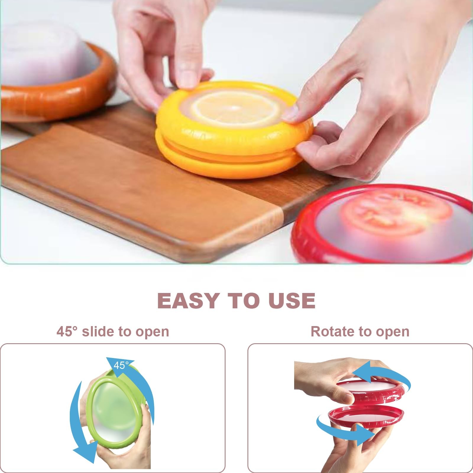 T-Raputa Avocado Saver and Tomato Holder – Various, Red, Brown, Green, yellow