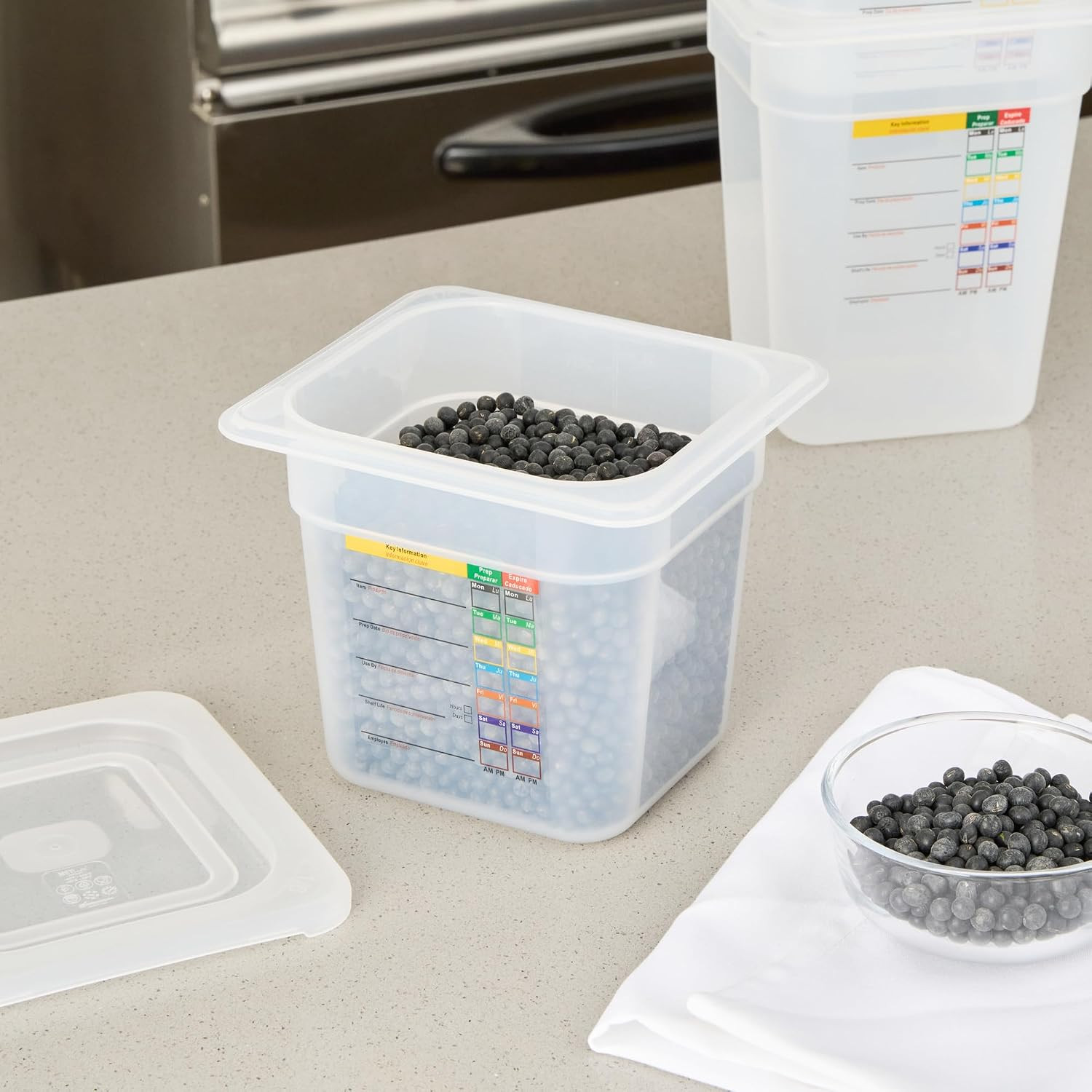 Food Storage Container 1 Pack of 6.8 X 4.2 X 5.9 Inches Plastic Stackable Storag