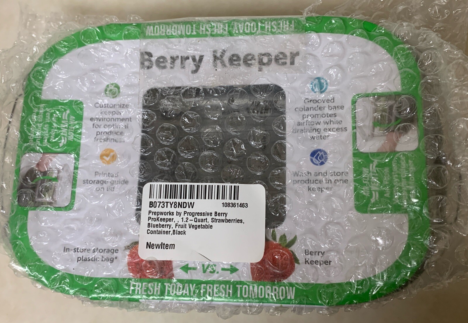 Progressive Prepworks Berry ProKeeper, 1.2-Quart for Strawberries, Blueberries