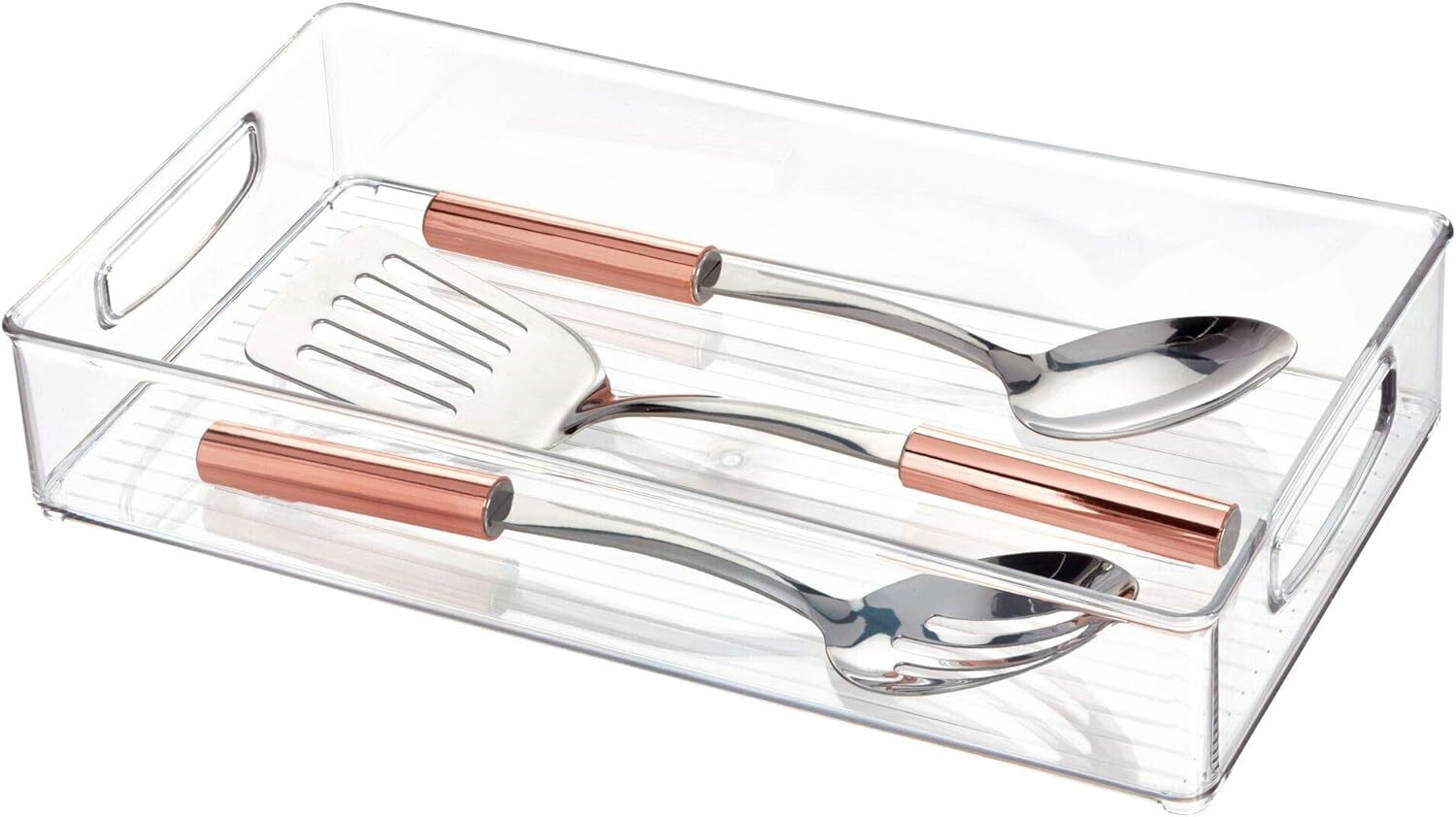 iDesign Plastic Kitchen Storage Organizer Binz with Handles for Pantry,