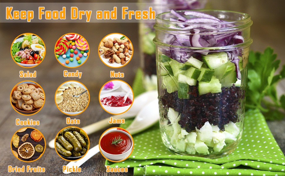 Wide Mouth Mason Jars with Lids [], Canning Jars with Metal Airtight Lids and