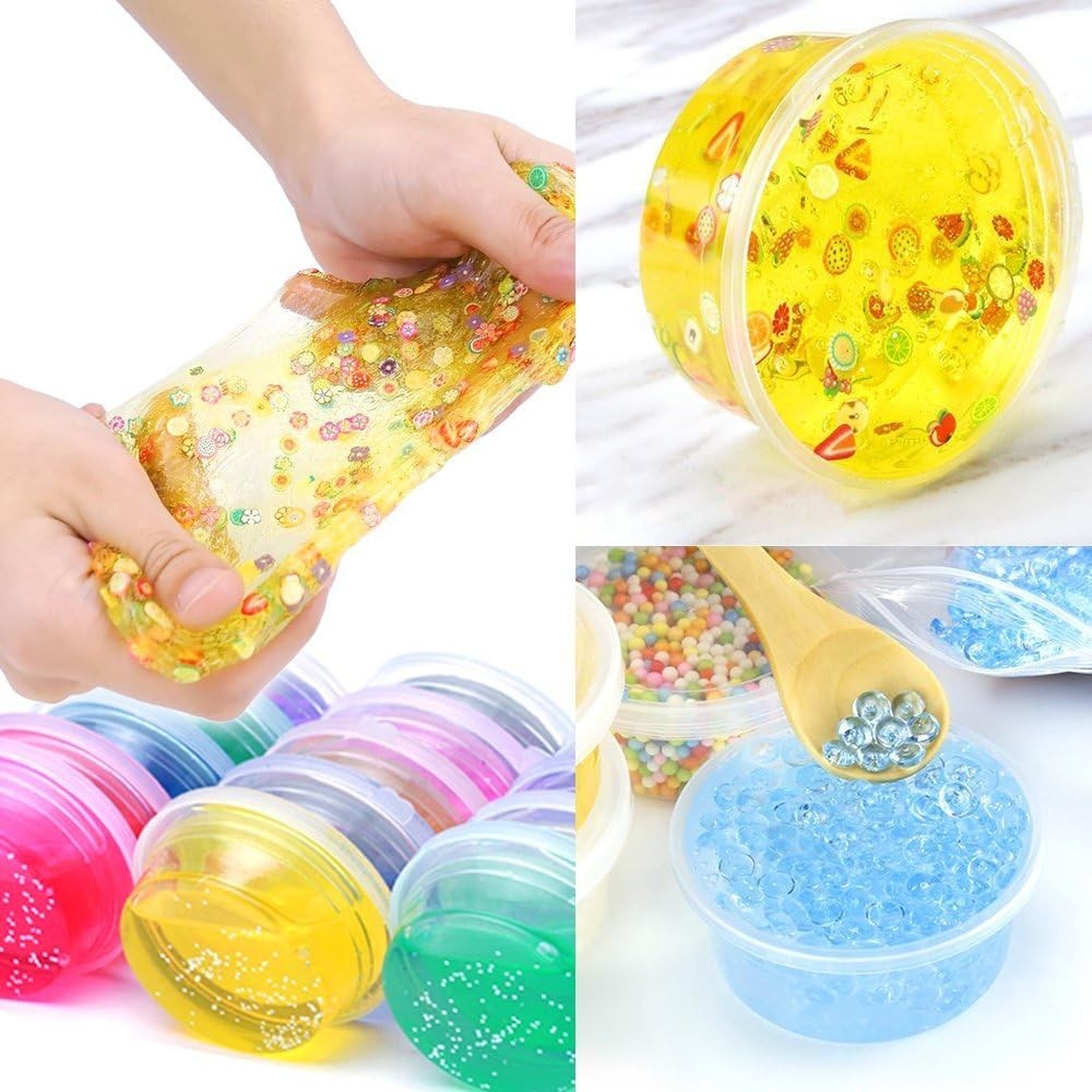 40 Pack 2Oz Small Plastic Containers with Lids for Slime Foam Ball Storage
